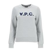 A.p.c. Huvtröja Sweatshirt Gray, Dam