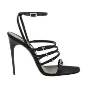 Saint Laurent High Heel Sandals Black, Dam