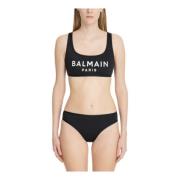 Balmain Logo Bikini Black, Dam