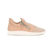 Giuseppe Zanotti Ljus Mocka Logo Plaque Sneakers Beige, Dam