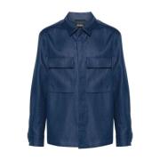 Ermenegildo Zegna Light Jackets Blue, Herr