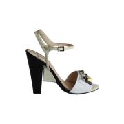 Fendi Vintage Pre-owned Laeder sandaler White, Dam