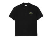 Lacoste Svart ikonisk lös passform polo Black, Herr