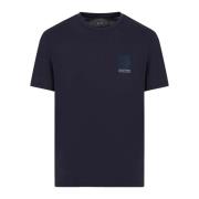 Armani Exchange Nattblå T-shirt med logotypdetalj Blue, Herr