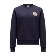 Moncler Logo Patch Sweatshirt Casual Style Blue, Dam