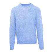 Malo Lyxig Cashmere Ulltröja Kollektion Män Blue, Herr