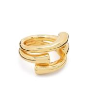 Federica Tosi Gyllene Tube Ring Smycken Yellow, Dam