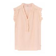 Gustav Feminin Top med Broderade Detaljer Pink, Dam