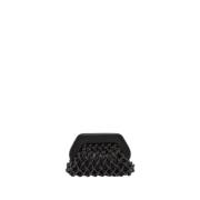 THEMOIRè Svart Strass Knutar Clutch Väska Black, Dam