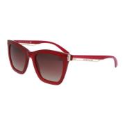 Bvlgari Fyrkantig Ram Solglasögon Red, Unisex