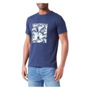 Emporio Armani Herr T-shirt Vår/Sommar Kollektion Blue, Herr