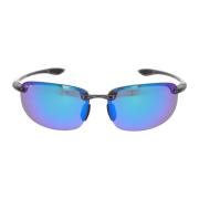 Maui Jim Rektangulärt Metallram Solglasögon Ho'okipa Gray, Unisex