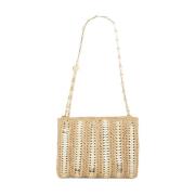 Paco Rabanne Ikonisk 1969 Medium Raffia Väska Brown, Dam