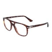 Persol Fyrkantig Ram Glasögon PO 3329V Brown, Unisex