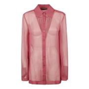 Alberta Ferretti Röd Skjorta Camicia Red, Dam