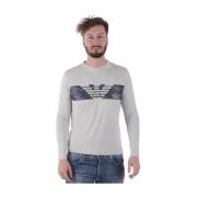 Emporio Armani EA7 Mysig Stickad Tröja Pullover Gray, Herr