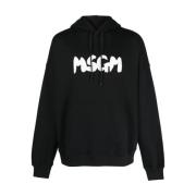 Msgm Svart Sweater Kollektion Black, Herr