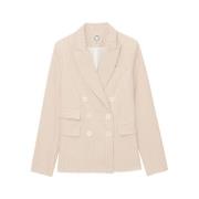 Ines De La Fressange Paris Randig Maurice Jacka Beige, Dam