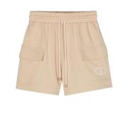 Twinset Almond Milk Korta Shorts Beige, Dam