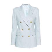 Tagliatore Klassisk Double-Breasted Blazer Blue, Dam