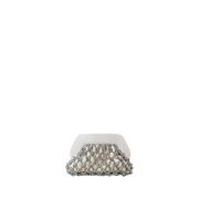 THEMOIRè Strass Silver Vegan Clutch Väska Gray, Dam