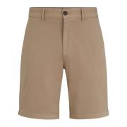 Hugo Boss Slim-Fit Bomull Twill Chino Shorts Brown, Herr