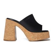 Stella McCartney Svarta Mules Black, Dam