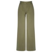 Anine Bing Army Green Wide Leg Pants Green, Dam