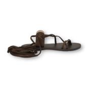 Manebí Låg Sandal Skor Brown, Dam