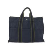 Hermès Vintage Pre-owned Bomull totevskor Blue, Dam