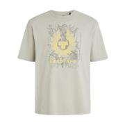 Belstaff Map T-shirt i Grått Gray, Herr