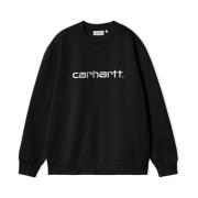 Carhartt Wip Klassisk Sweatshirt med Bomull-Polyester Blandning Black,...