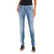 MET Khaki Slim-Fit Denim Jeans Blue, Dam