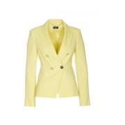 Liu Jo Gula Jackor Dubbelknäppt Slim Fit Yellow, Dam