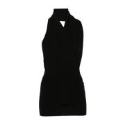 Fendi Halter Neck Top Black, Dam