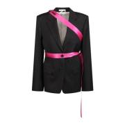 Helmut Lang Ullblazer med bälte Black, Dam