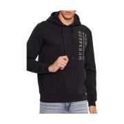 Guess Vertikal Logotyp Hoodie Black, Herr