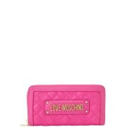 Love Moschino Quiltad PU Plånbok i Fuchsia Pink, Dam