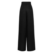 MVP wardrobe Elegant High-Waisted Palazzo Pants Black, Dam