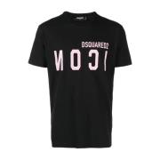 Dsquared2 Spegel-Logo Svart T-shirt och Polo Black, Herr