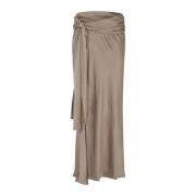 Blumarine Satin Goldring Kjolar Beige, Dam