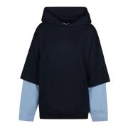 Marni 3/4 Ärm Hoodie Blue, Herr