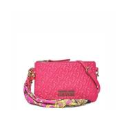 Versace Syntetisk Clutch med Synligt Logotyp Pink, Dam