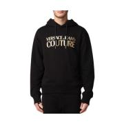 Versace Jeans Couture Logo Thick Sweatshirt 72gait01cf01t Black, Herr