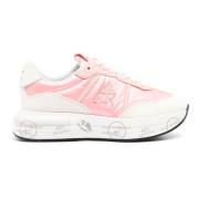 Premiata Cassie Nylon Läder Sneakers Multicolor, Dam