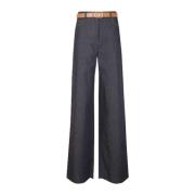 Max Mara Studio Cobalto Wide Jeans för Kvinnor Blue, Dam