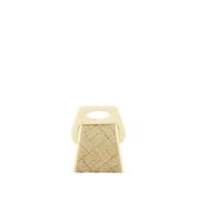 THEMOIRè Straw Mini Tote med Avtagbar Axelrem Yellow, Dam