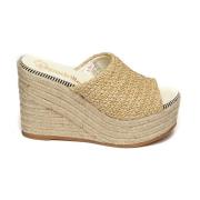 Espadrilles Beige Sandaler för Sommaroutfits Beige, Dam