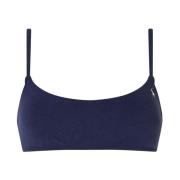 Ralph Lauren Navy Blue Bikini Bralette Set Blue, Dam