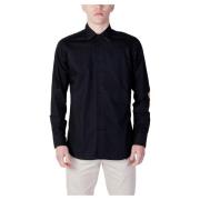 Alviero Martini 1a Classe Slim Fit Långärmad Skjorta Black, Herr